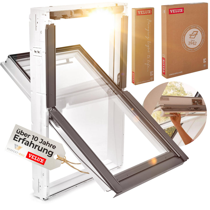 Original Velux Dachfenster - Thermo Technology (66 x 140) mit Eindeckrahmen, 66 x 140