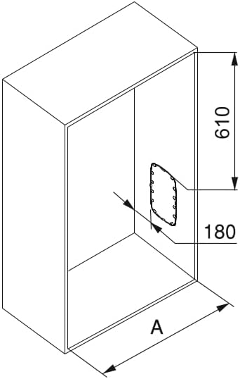 EMUCA Kleiderlift für Schrankbreite, kleiderschranklift, 600-830mm breite regulierbar, Verchromt, Me