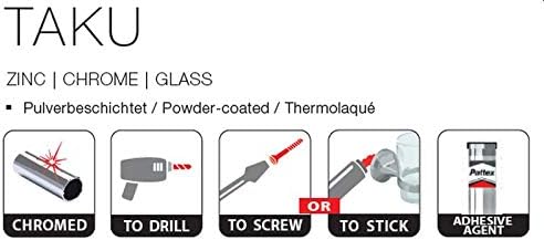 Spirella Wand-Glasablage Taku Badezimmerablage Ablage Wandablage für das Badezimmer aus Glas und Ede