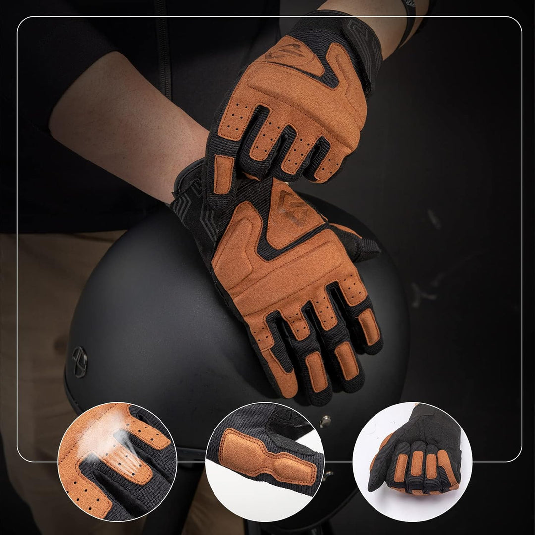 ROCKBROS Motorradhandschuhe Herren Motorrad Handschuhe Winddichte Touchscreen Radsporthandschuhe Atm