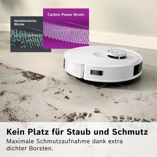 Bosch Smarter Saugroboter mit Wischfunktion Spotless Advanced + BCRD2W | Vision Objekterkennung, Ant