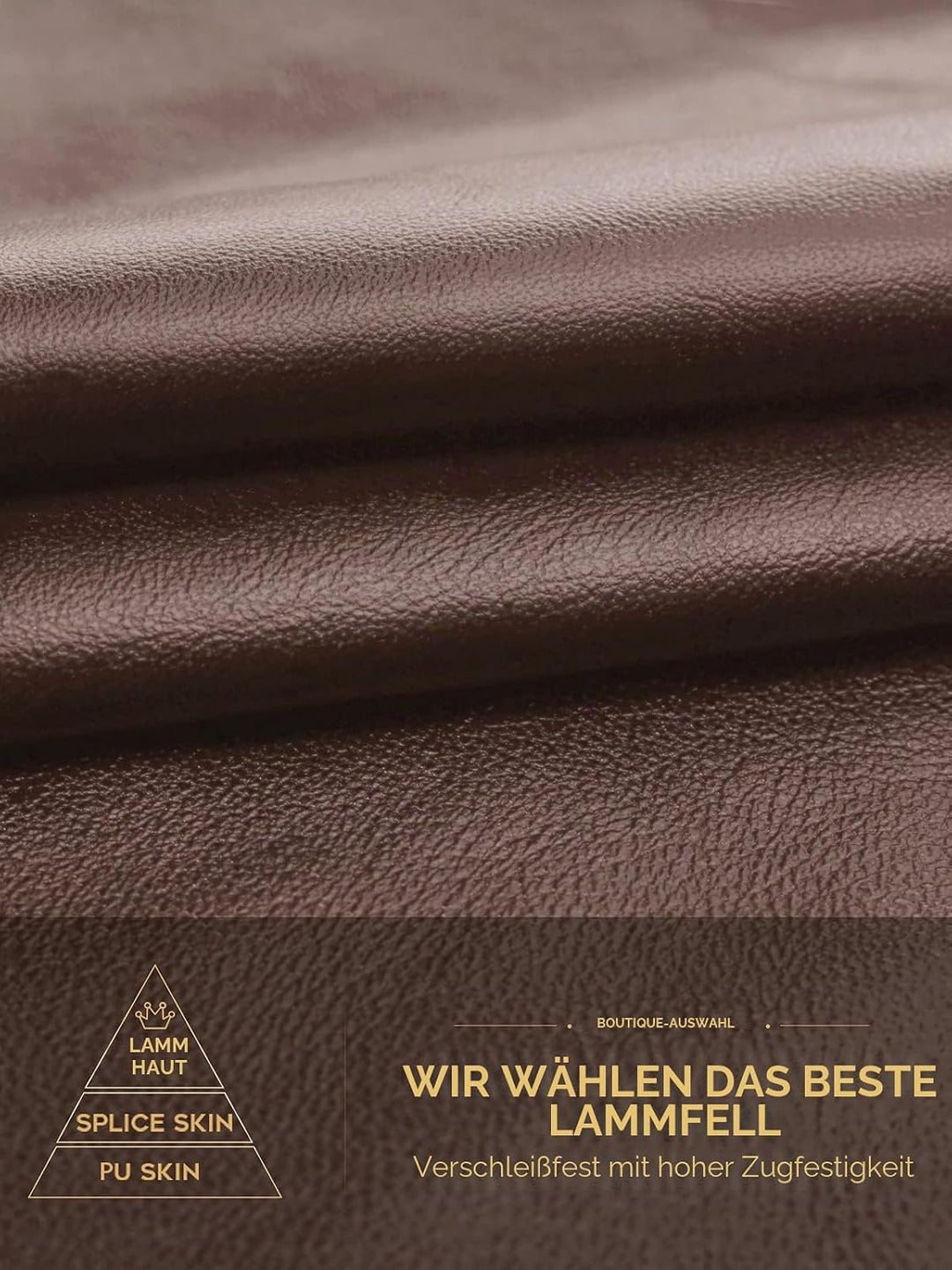 Ymmchy Touchscreen Handschuhe für Damen Warme Lederhandschuhe Gefüttert Winter SMS-Handschuhe Braun