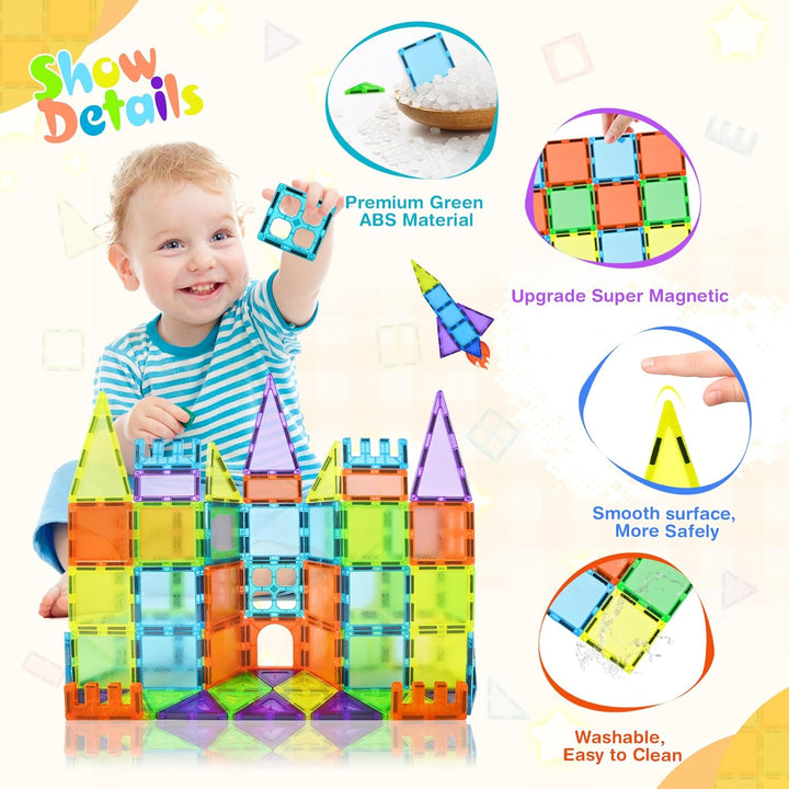 Magnetische Bausteine 78 Teile Magnetbausteine Magnet Spielzeug Kinder Magnetspielzeug Magnet Bauste