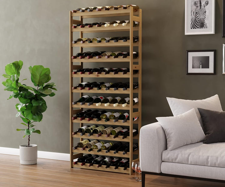 Lenmar, Weinregal aus Holz für Flaschen, Natur, RW-1, Wein, Flaschenregal, Kellerregal, Regale, Flas