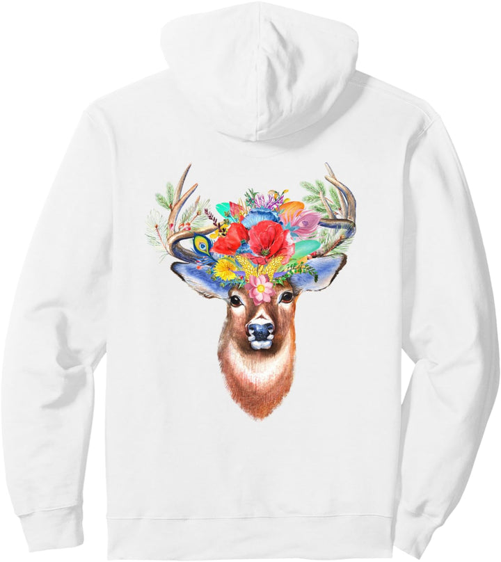 Boho Hirsch Wüste Schick Bohemian Weihnachten Pullover Hoodie