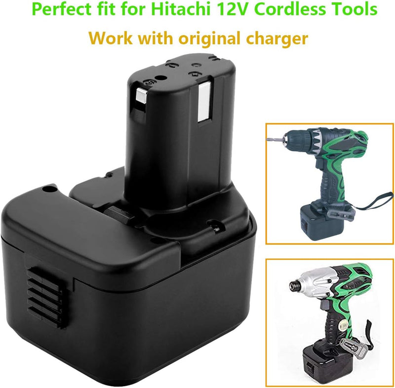 Shentec 12V 3500mAh NI-MH Ersatzakku für Hitachi EB1214L EB1214S EB1220BL EB1220HL EB1220HS EB1220RS
