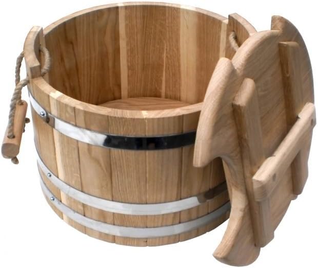 Holz Saunakübel 20 Liter Sauna Eimer Holzeimer Esche Banya Aufgusseimer