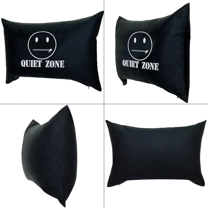 Quiet Zone Kissen mit lustigem Spruch 40x60cm lustiges Einweihungsgeschenk Wohnzimmer Dekokissen mit