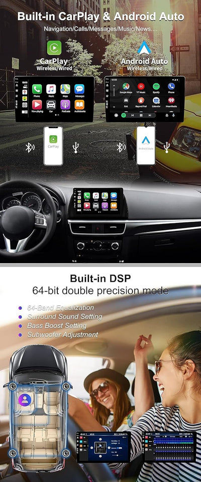 SXAUTO - 6G+128G - Android 12 IPS Autoradio für Mazda CX-5 (2013-2016) - Eingebaut Carplay/Android A