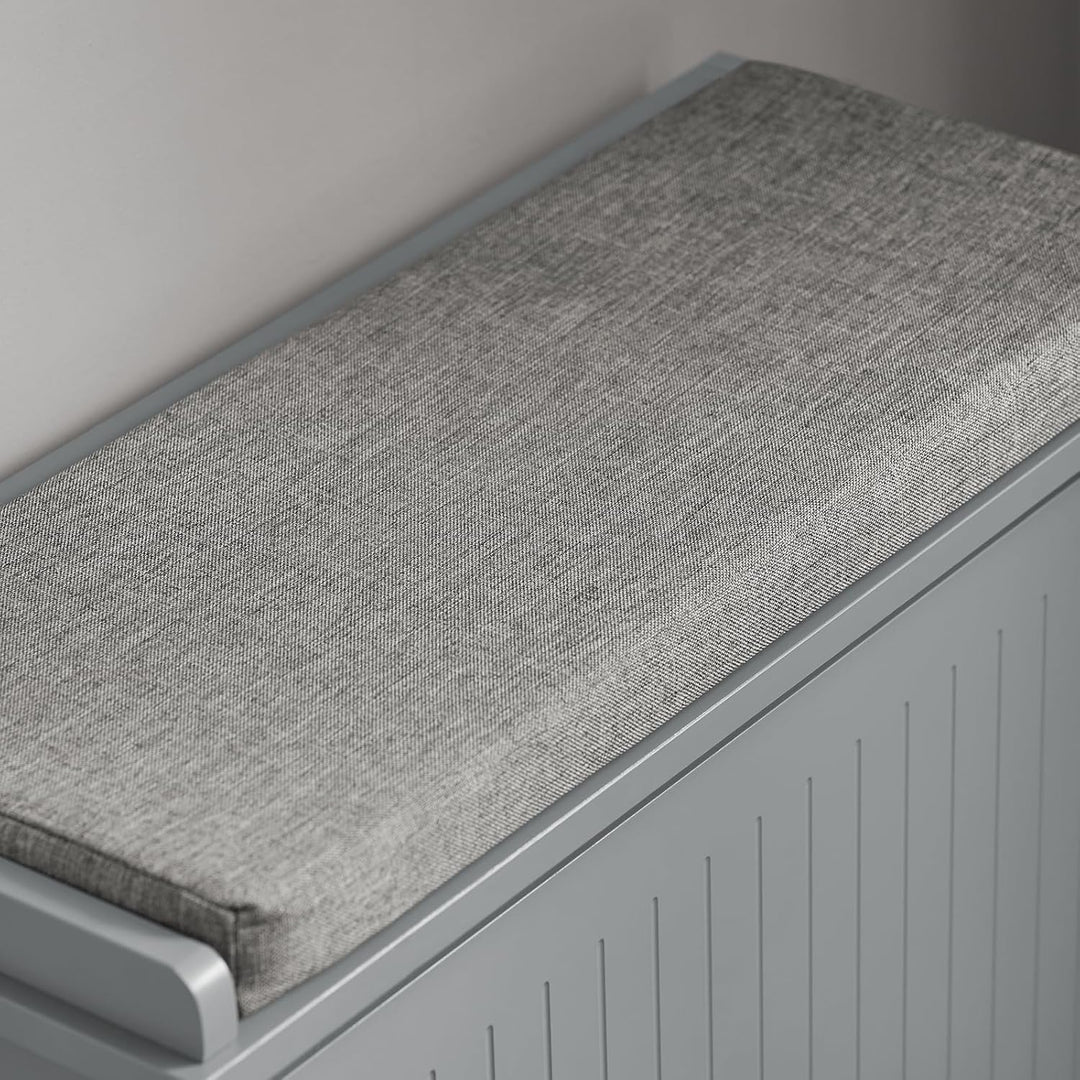 SoBuy Schuhschrank Schuhbank mit Sitzfläche, Schuhregal mit Stauraum, Klappe, Sitzkissen, bis 150 kg