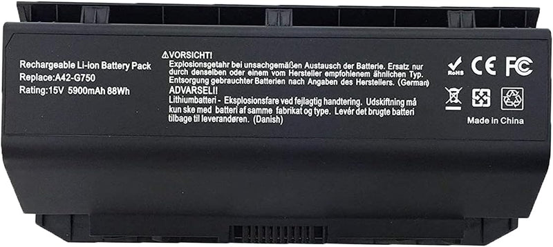 A42-G750 Laptop Batterie Ersatz für ASUS ROG G750JH-DB71 T4106H G750JHA G750JM-DS71 G750JS-RS71 DS71