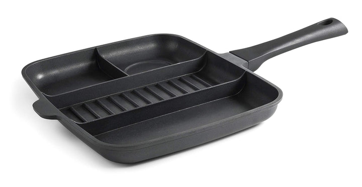 Lacor 27832 Titanium Pro Pfanne mit Antihaftbeschichtung, 4 in 1, 32 x 26 cm, Aluminium 32x26 cm, 32