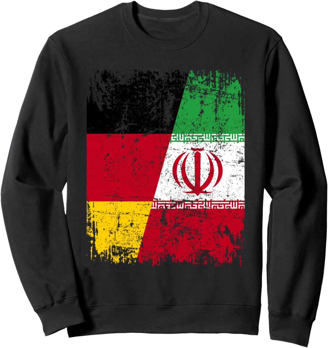 IRAN DEUTSCHLAND Flagge | Damen Herren Kinder | Iran Sweatshirt