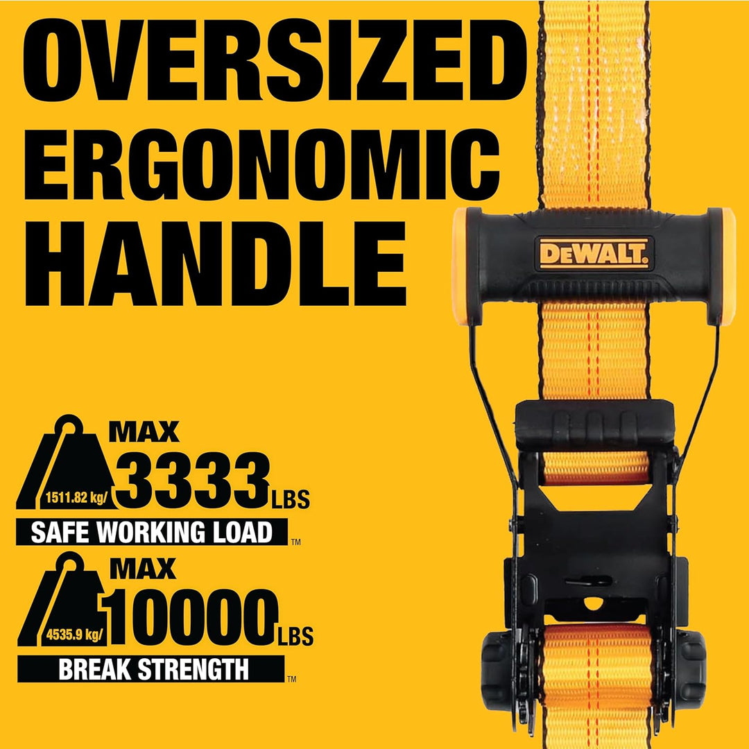 DEWALT DXBC10000C Spanngurt mit Ratsche, 45,7 cm Kette und Stahlhaken, 1,5 kg sichere Arbeitslast, 4