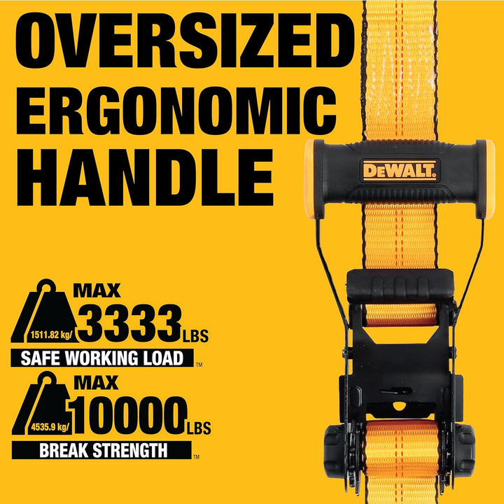 DEWALT DXBC10000C Spanngurt mit Ratsche, 45,7 cm Kette und Stahlhaken, 1,5 kg sichere Arbeitslast, 4