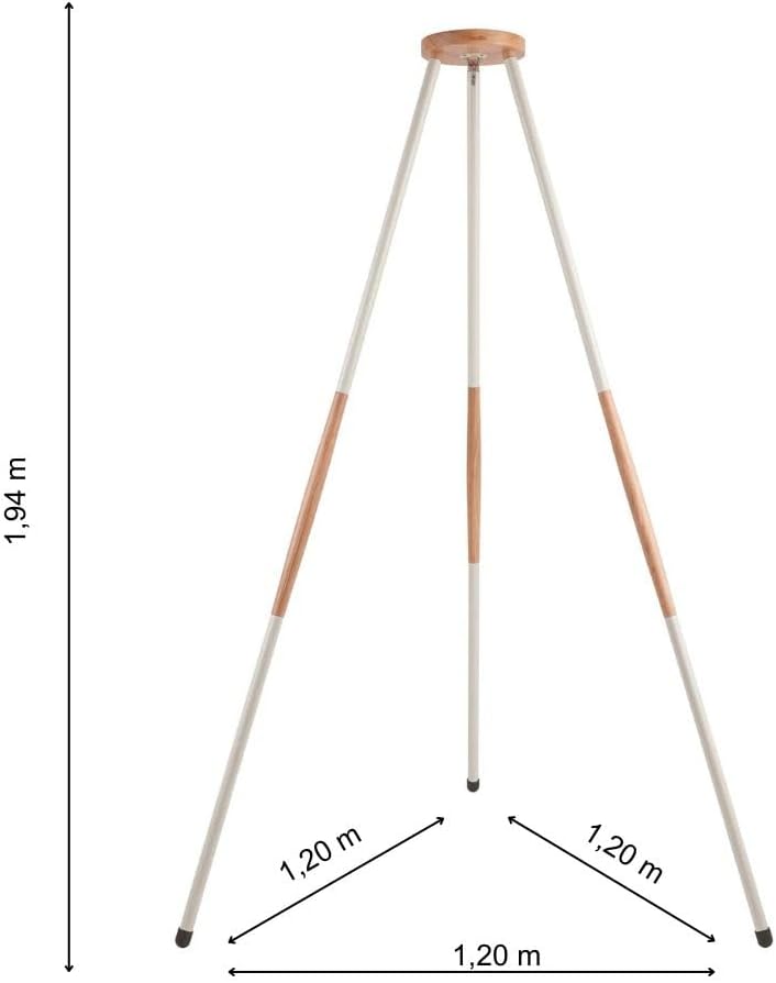 Premium Baby Federwiege mit Tipi-Gestell - Beige Federwiege mit beigem Tipi-Gestell - für Babys ab G