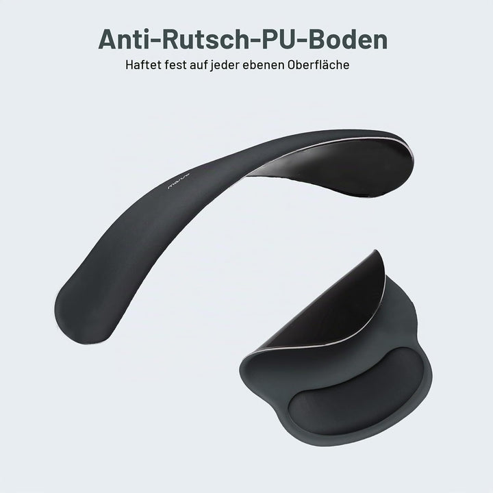 MOSISO Handballenauflage Tastatur&Maus Set, Kreis Gekrümmt Ergonomisch Mauspad&Untersetzer rutschfes