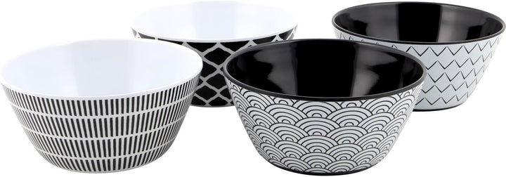 Bo-Camp Melamin Campinggeschirr Set Mix&Match Essgeschirr Teller Becher 16tlg Schwarz, Schwarz
