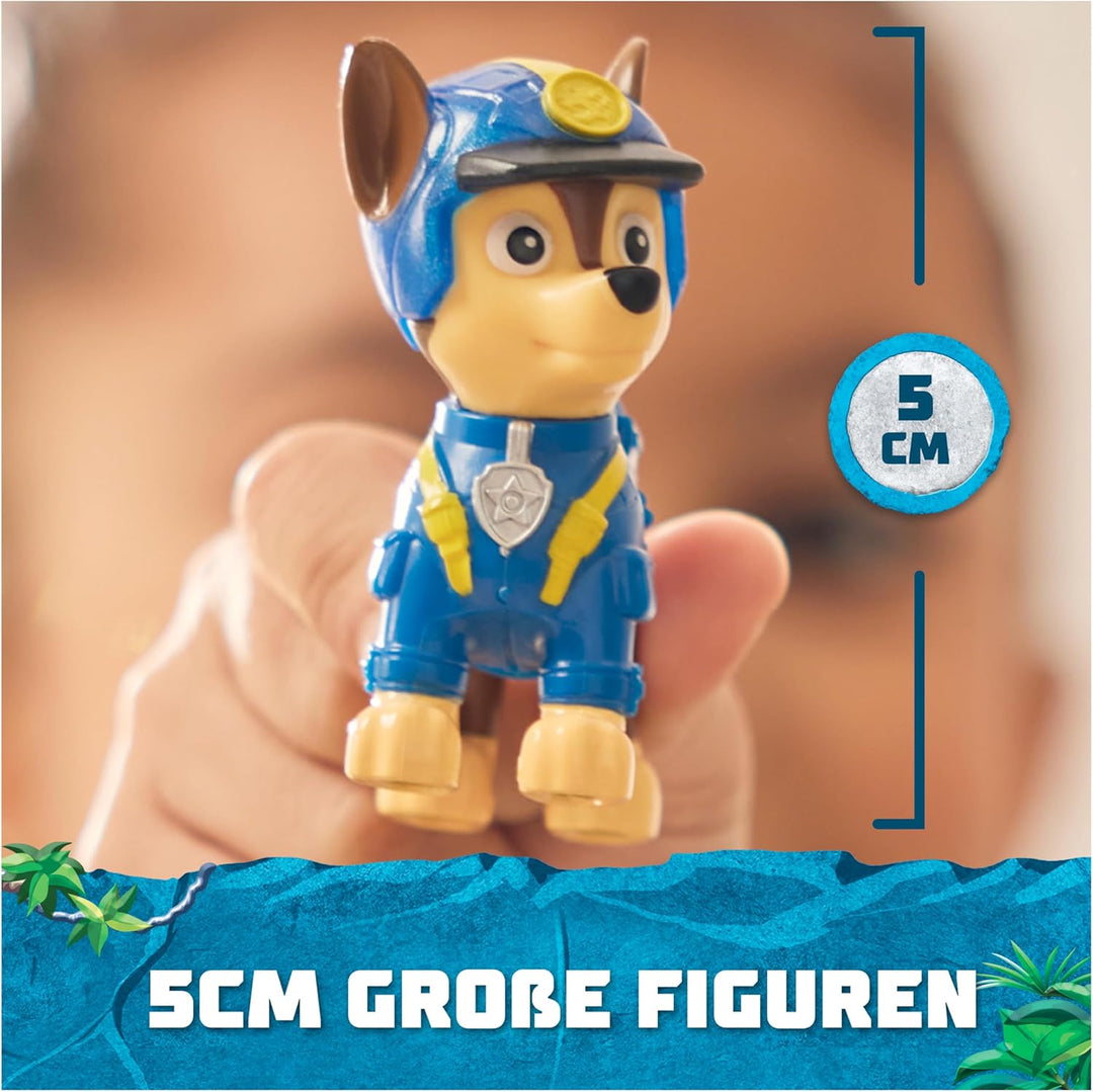 PAW PATROL Jungle Pups – Spielfiguren-Geschenkset mit 7 Hundefiguren und 1 Ryderfigur zum Sammeln, S