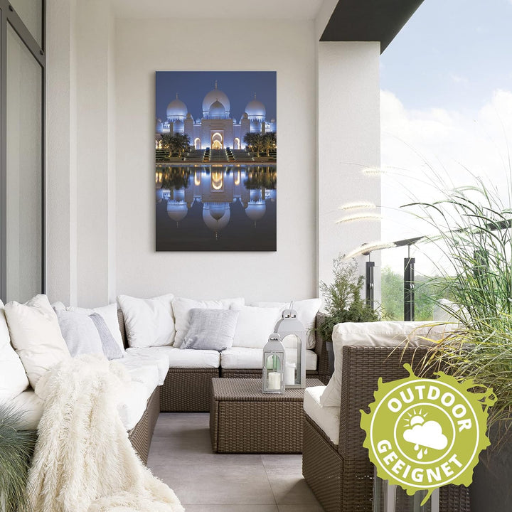 ARTland Wandbild Alu Verbundplatte für Innen &amp; Outdoor Bild 40x60 cm Moschee Scheich Zayid Islam Mus