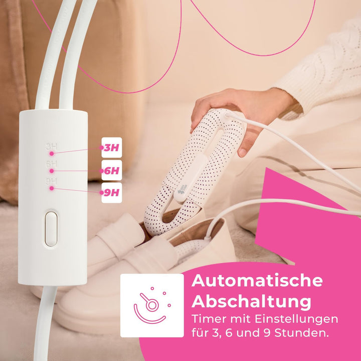 Spacetronik Schuhtrockner Elektrisch, Schuh Trockner Antibakteriell mit 3 Modi Timer &amp; Auto Ausschal
