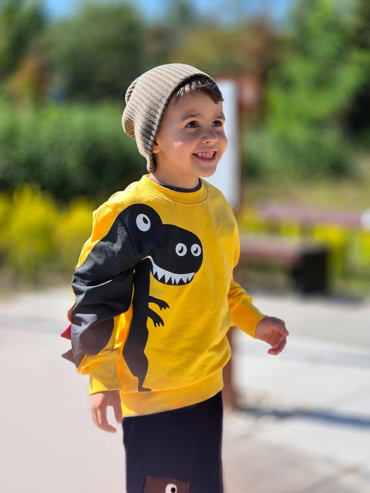 Volunboy Baby Jungen Dinosaurier kleidung, Kinder Pullover Jogginganzug Sweatshirt Langarmshirt und