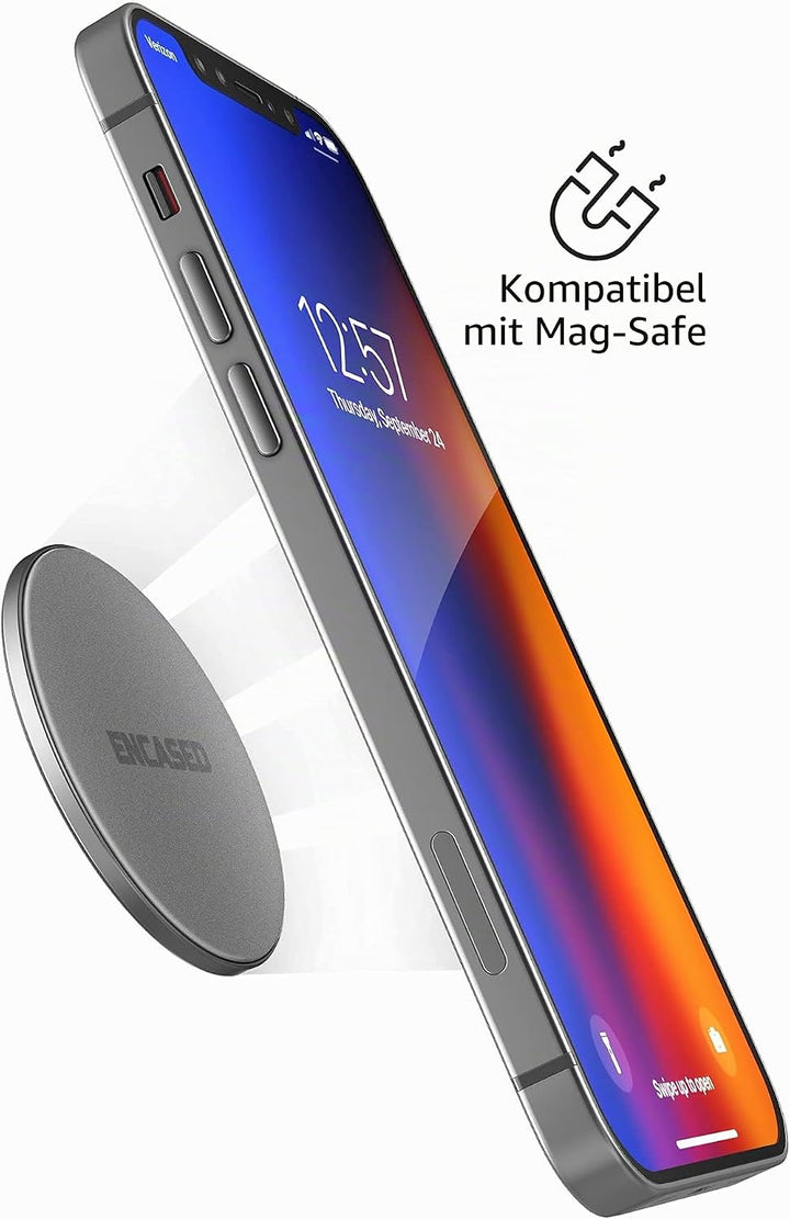 Encased Selbstklebende iPhone-Halterung, kompatibel mit MagSafe-Halterung (Ultra Slim 0,4 cm) Sicher