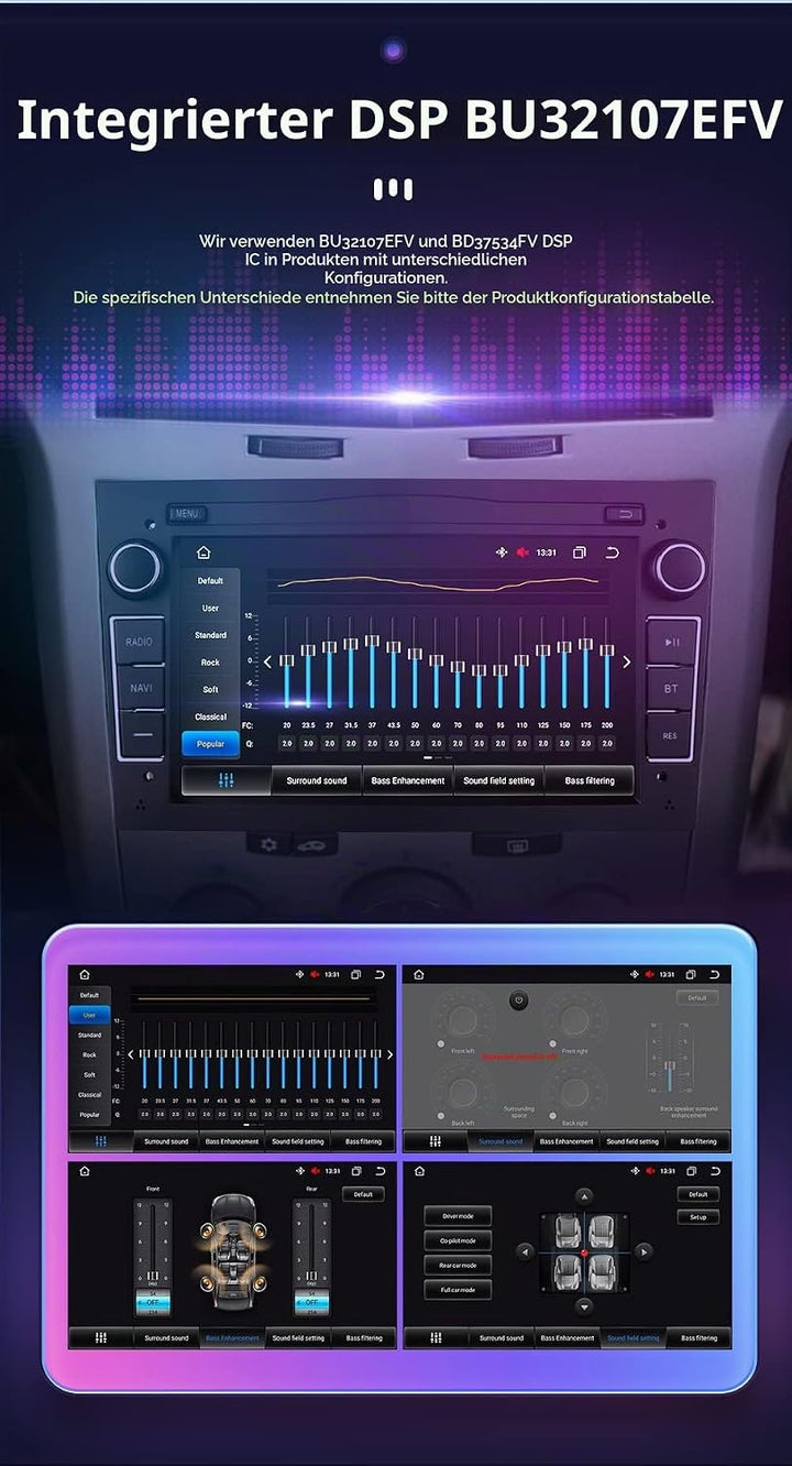 HIZPO 7 Zoll Auto Audio Stereo Doppel Din In Dash für Opel Vauxhall Corsa Vectra Astra Unterstützung