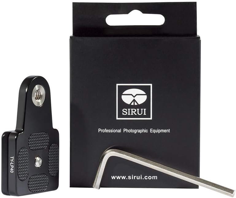 Sirui TY-LP40 Kameraplatte für Tragegurt (mit Gewinde für Kameragurtschraube, gummiert) schwarz, TY-