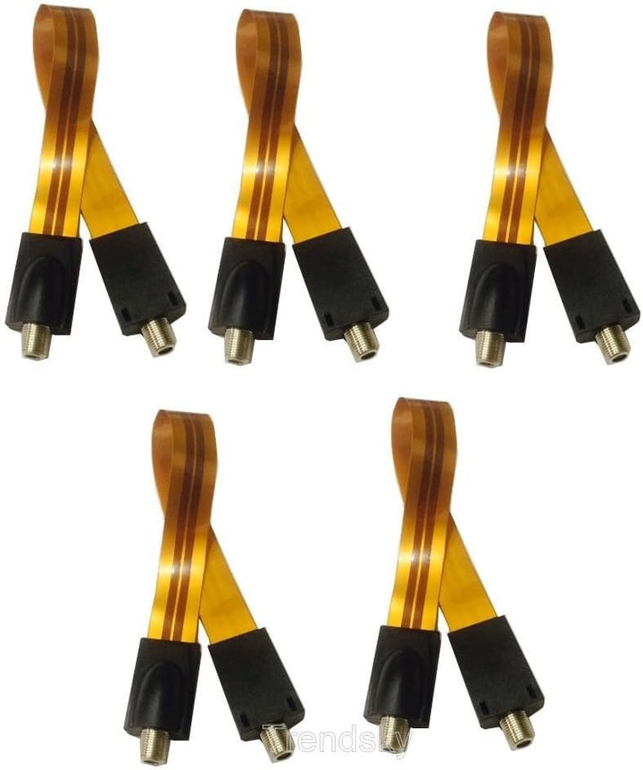 5x Kupfer 30cm Fensterdurchführung GOLD EDITION Ultra Slim Flach Kabel Sat TV Full HDTV 4K 8K BK UHD