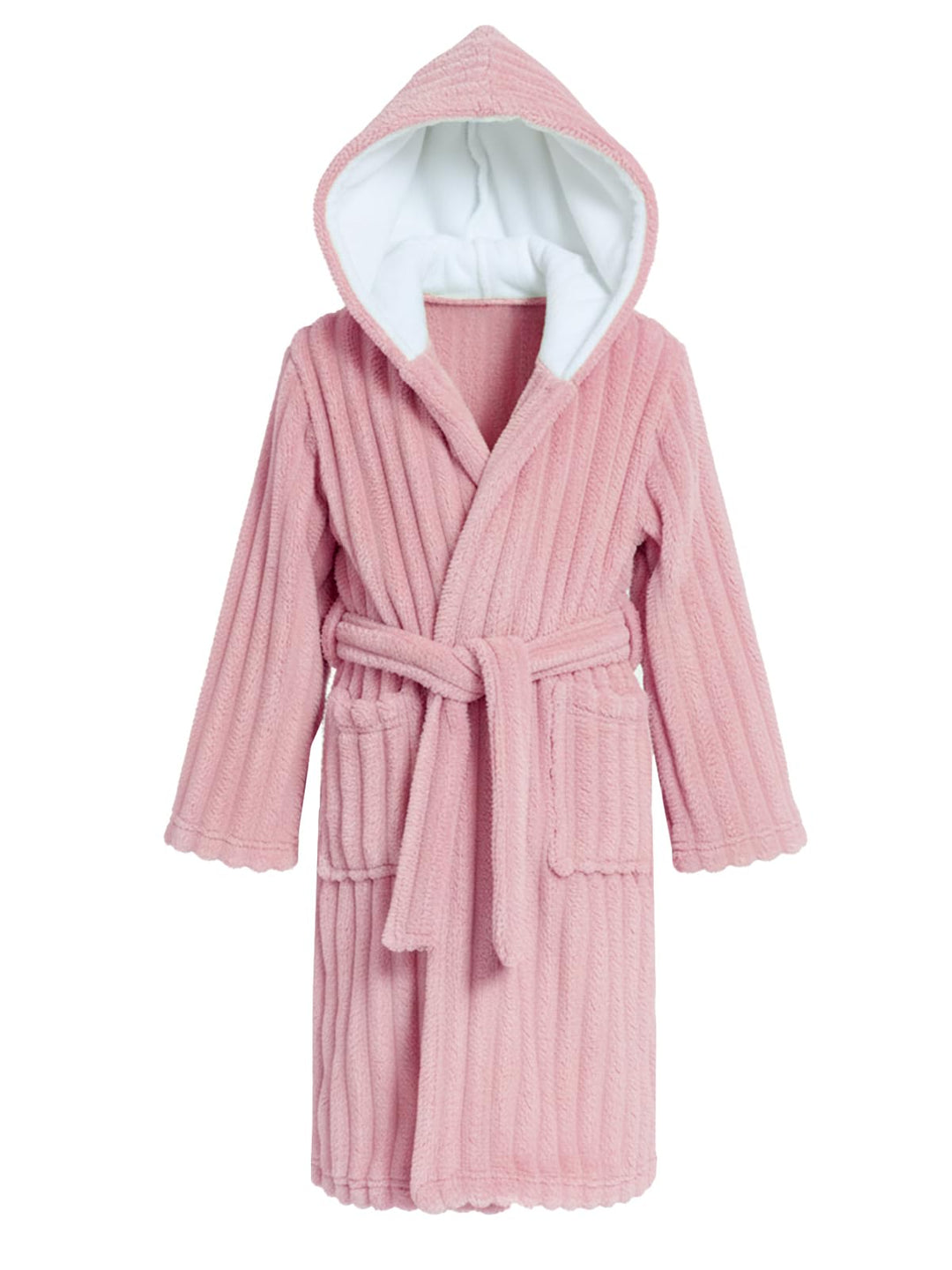 JiAmy Mädchen Plüsch-Fleece Kapuzen-Bademantel für Bad und Zuhause, 4–14 | Weich und warm für die Na