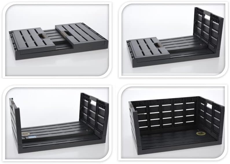 Spetebo XXL Klappbox 60 Liter anthrazit - 59 x 40 cm - Universal Faltbox in Holz Optik zu 50 kg bela