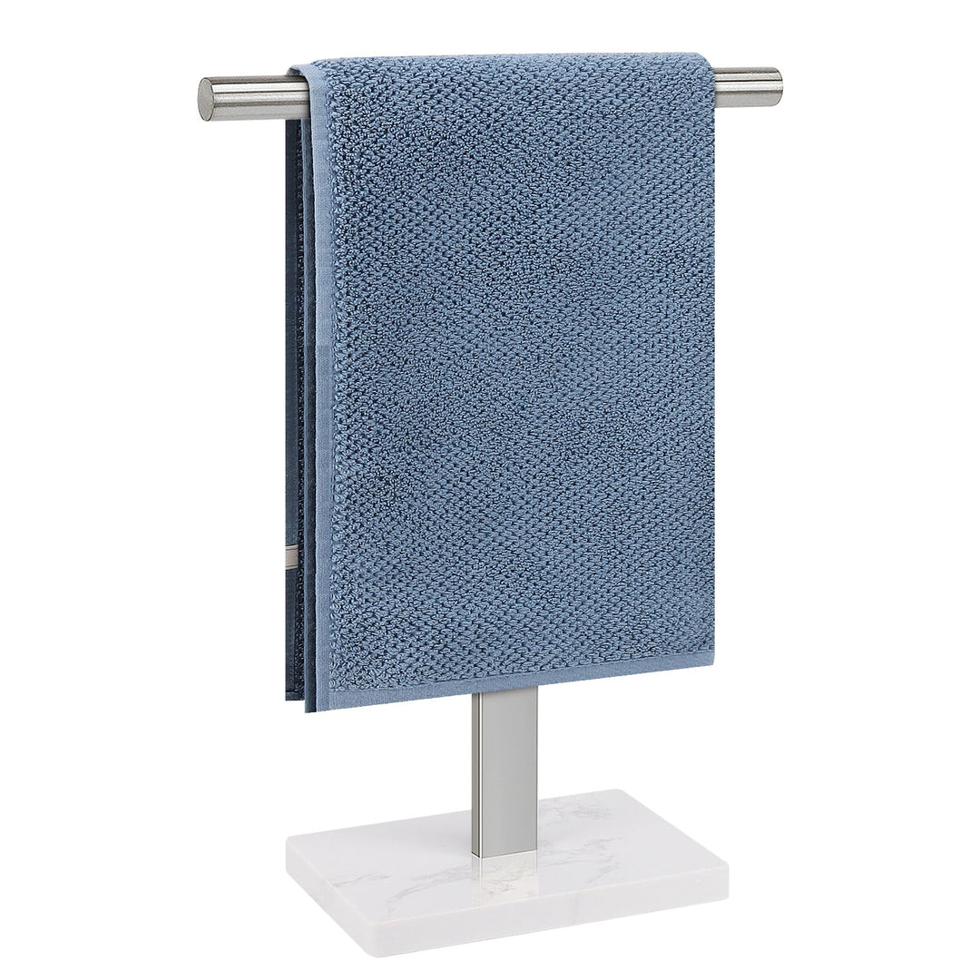 Handtuchhalter, T-Form Handtuchständer für Badezimmer mit Marmorbasis, 304 Edelstahl Ständer Handtuc