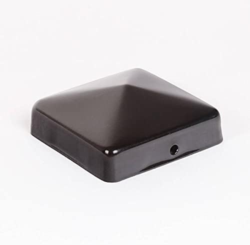 2x PFOSTENKAPPE PYRAMIDE STAHL SCHWARZ PULVERBESCHICHTET 151 x 151 MM 2 151 x 151 mm, 2 151 x 151 mm