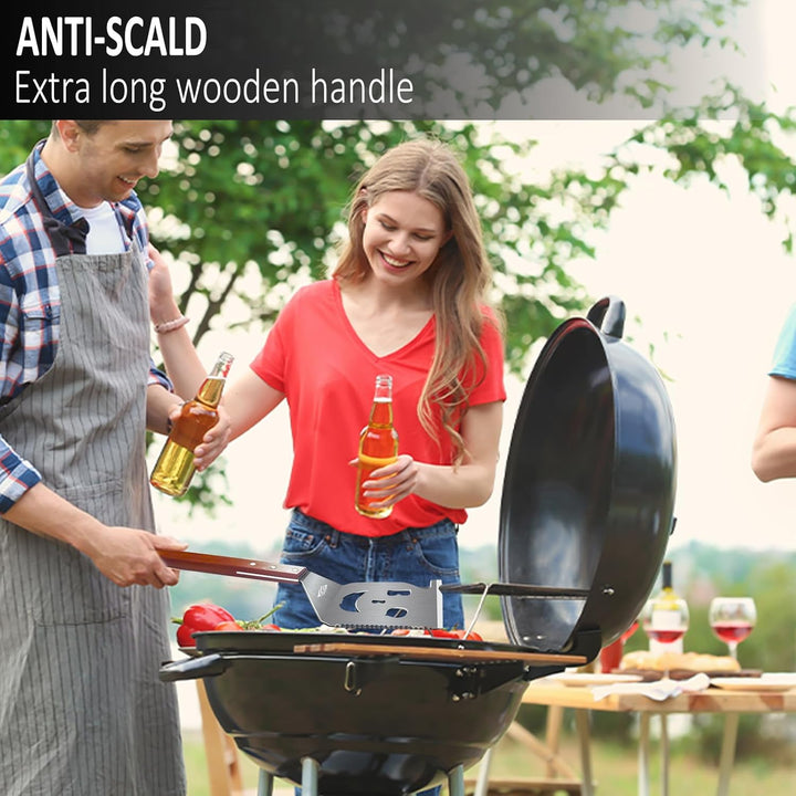 Grillspatel für Grill, 7-in-1-Grillwerkzeug für Grill,Multifunktion Grillwerkzeug, Papa-Geschenke, G