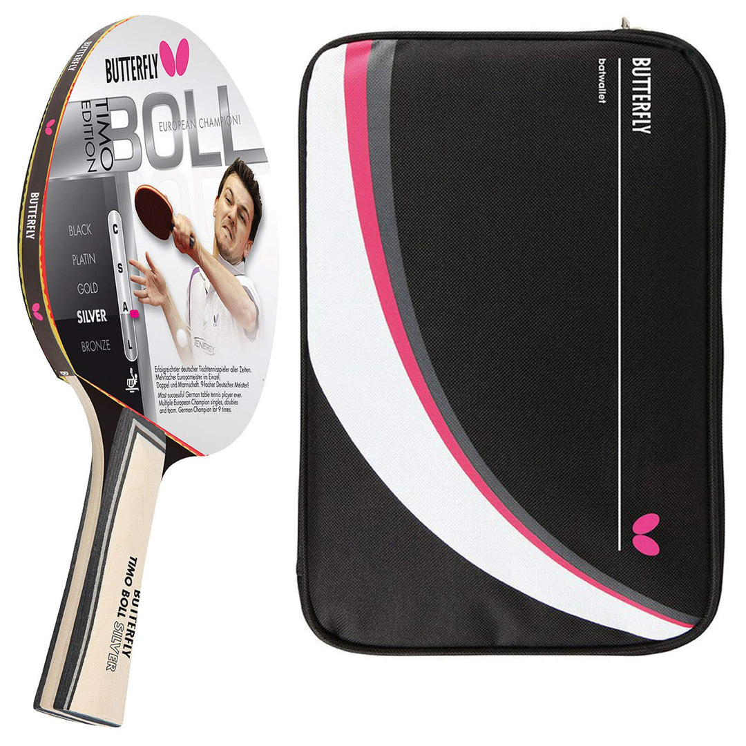 Butterfly® Timo Boll Silver 85015 Tischtennisschläger | Tischtennis Racket TT Bat Hobbyschläger für
