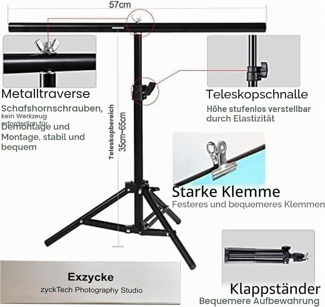 3D-Fotografie-Hintergrund mit Ständer, doppelseitig, 86,4 x 58,4 cm, 7 Stück, 14 Muster, Requisiten