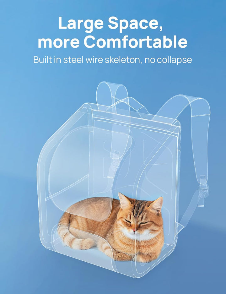 pecute Katzenrucksack Bubble Haustier Rucksack mit Netzfenster, Tragbare und Faltbare Katzentasche,