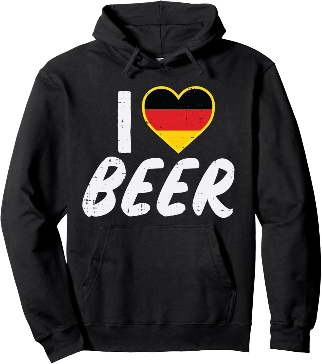I love Beer Deutschland Flagge Herz Oktoberfest Deutschland Männer Frauen Pullover Hoodie