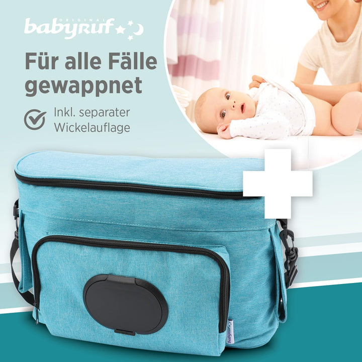 Kinderwagen Organizer BO 300 | Kinderwagen Zubehör | Wickeltasche | Babytasche | Windeltasche | Isol