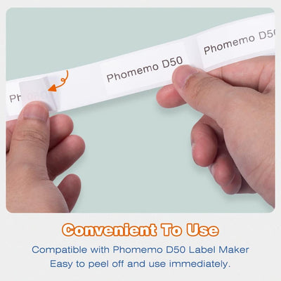 Phomemo D50 Transparente Etiketten, 3 Rollen selbstklebende Thermoetiketten, 20 mm * 40 mm, kompatib