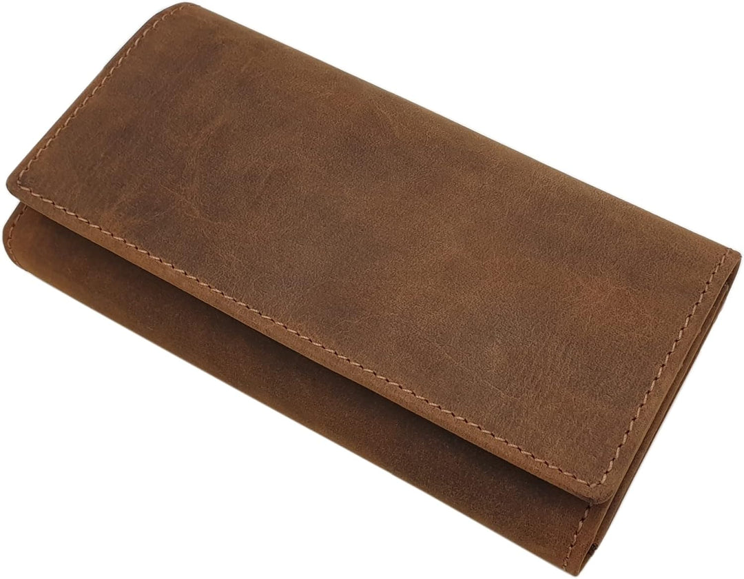 myledershop Grosse Büffel-Vollleder Damen Geldbörse/Geldbeutel/Portemonnaie/Geldtasche mit Colibri-M
