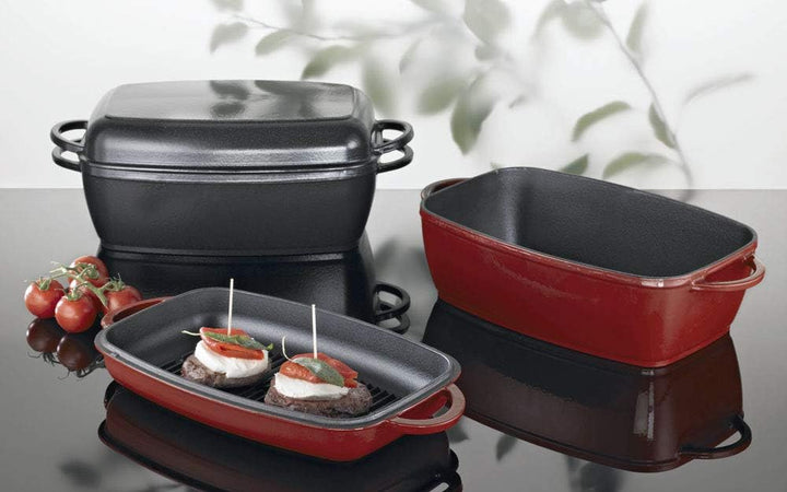 Schulte-Ufer 1664-32 r Multi-Bräter Rustika 32 cm (rot), Rot
