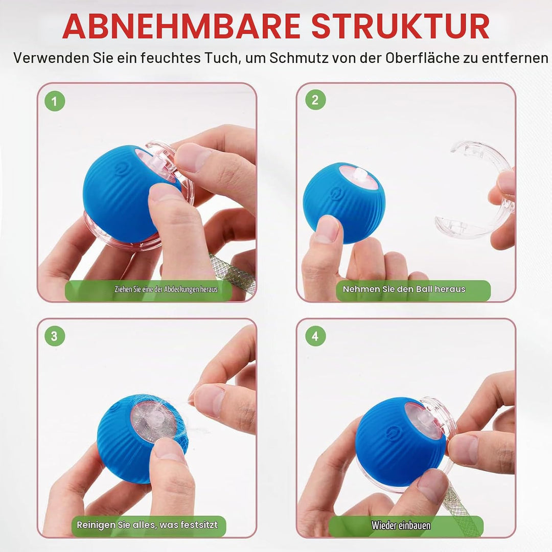 Interaktives Katzenspielzeug，Lot de 2 Katzenspielzeug，Katzenspielzeug Ball Mit Einem Blinkenden und