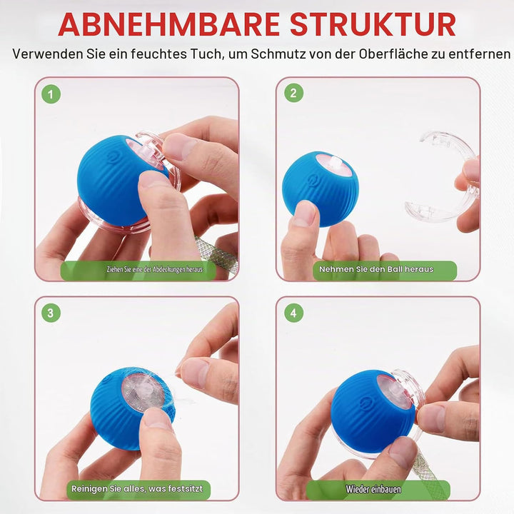 Interaktives Katzenspielzeug，Lot de 2 Katzenspielzeug，Katzenspielzeug Ball Mit Einem Blinkenden und