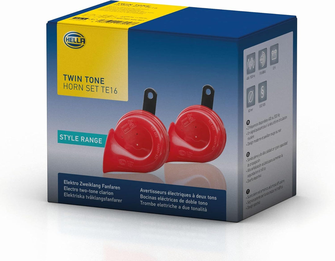 Hella 3FH 007 424-811 Fanfare & 4RD 933 332-041 Relais, Arbeitsstrom, 12V, mit Halter Bundle mit Rel