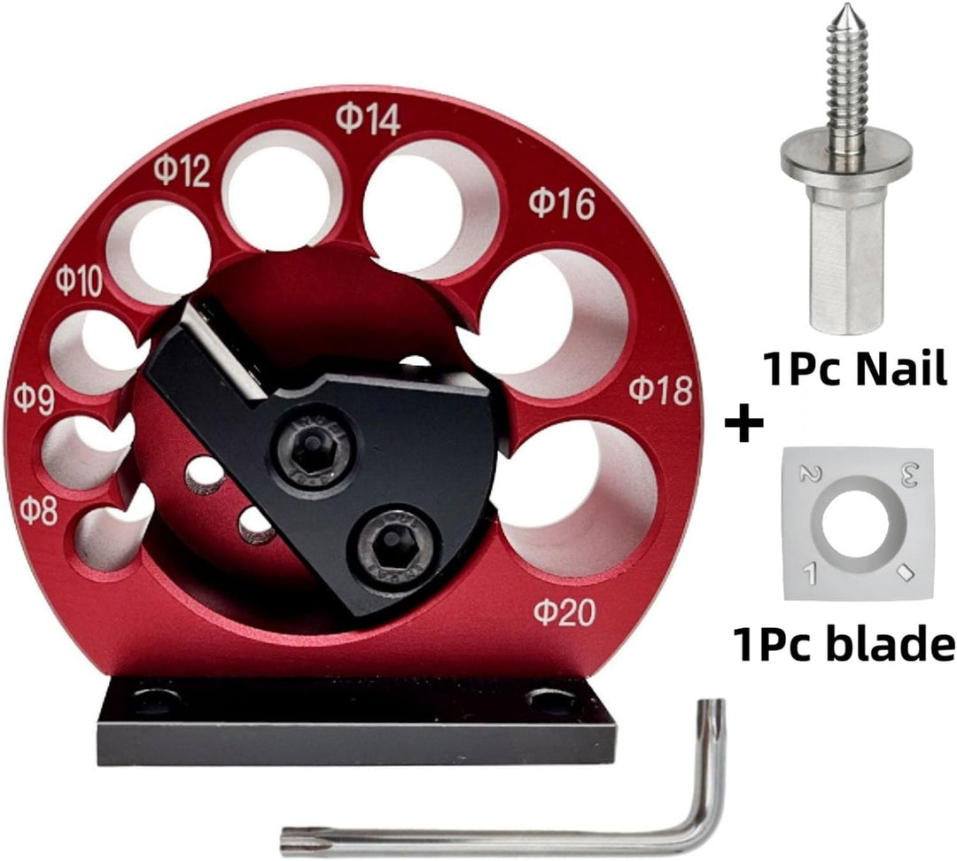 Dübelbohrmaschine Jig Kit, 8mm bis 20mm 8 Löcher einstellbare Dübelschneider Dübelplatte mit Hartmet