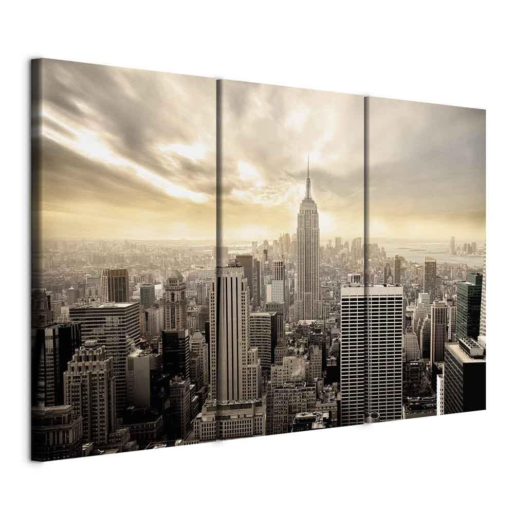 murando - Wandbilder XXL New York 135x90 cm Vlies Leinwandbild 3 Teilig Kunstdruck modern Wandbilder