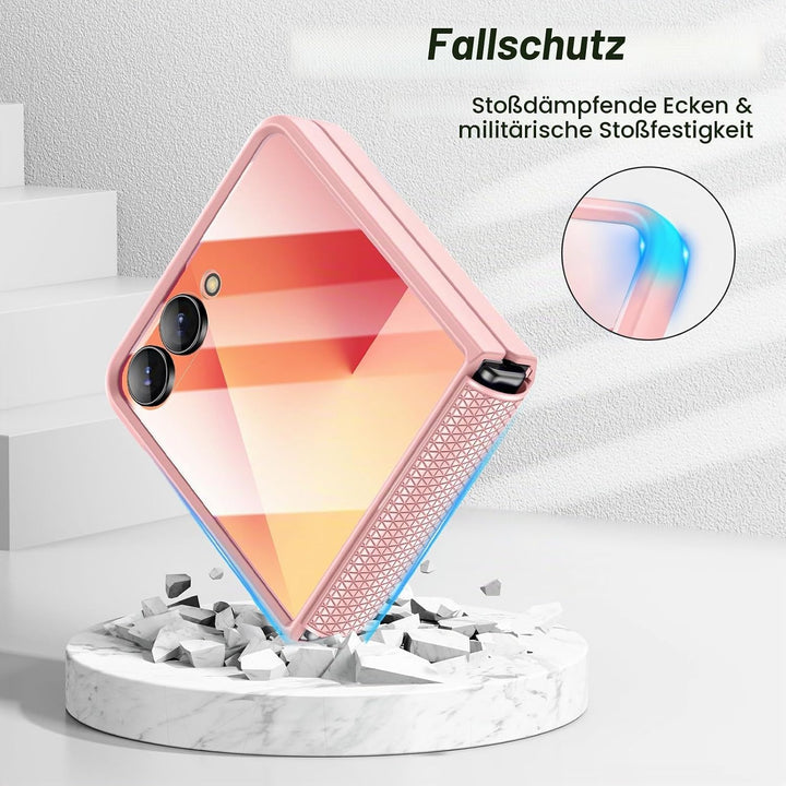 Doeshine für Samsung Galaxy Z Flip 7 Hülle [Not für Flip 7FE] mit Scharnierschutz &amp; Displayschutzfol