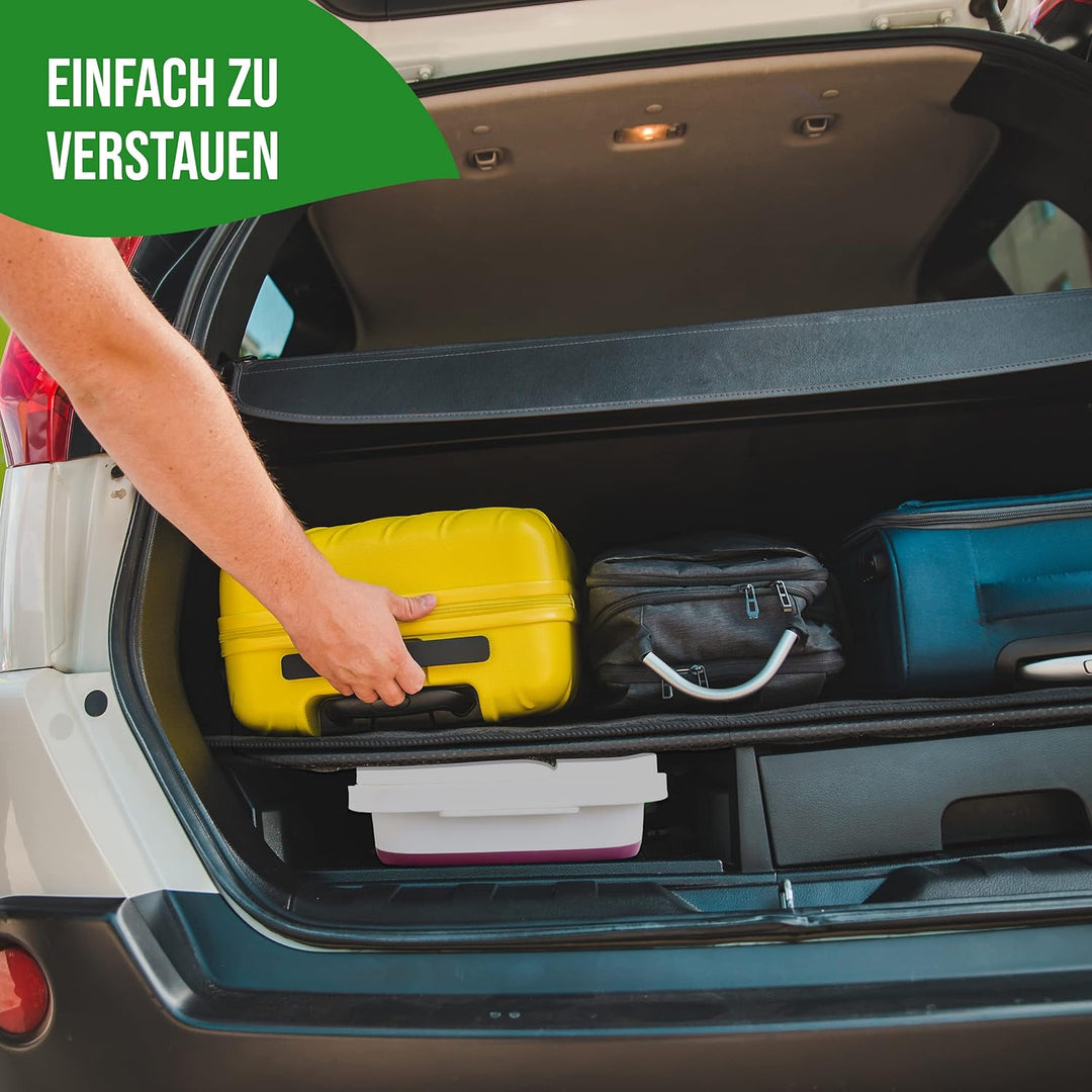 Altera la Vita Picknickkorb Camping-Einkaufskorb Spülbecken faltbar mit Deckel und Tisch klappbar 15